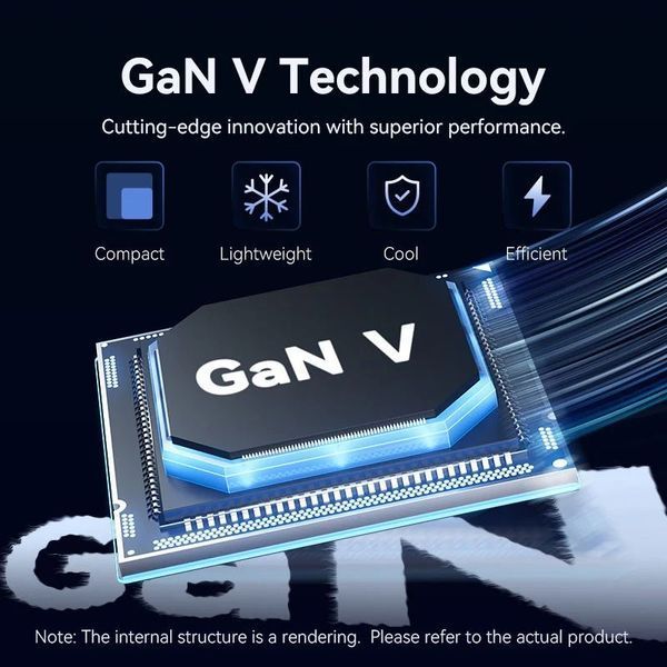 Зарядний пристрій Vention 2xUSB 45W (2xUSB-C) PD3.0 QC, GaN + USB-C cable М-М чорний TZ-FCDH0-EU фото