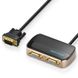 Сплиттер 2 In 1 Out VGA-VGA Vention PVC M/2xF 1080P 60Hz gold-plated, Черный