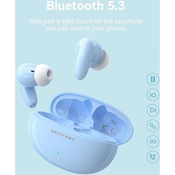 Наушники гарнитура вакуумные Bluetooth 5.3 TWS Vention Elf Earbuds E01 NBFS0 фото