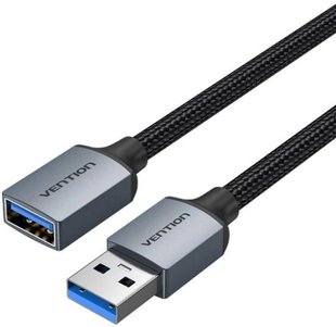 Подовжувач USB-USB 3.0 OTG 3.0 Cotton Braided 1m Black (CBLHF) CBLHF фото