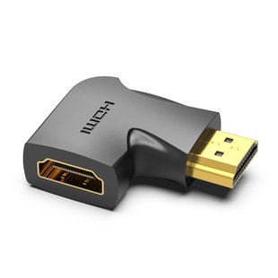 Адаптер HDMI-HDMI Vention F/M Right 90 F/M 4K 60Hz gold-plated Black (AIPBO) AIPBO фото