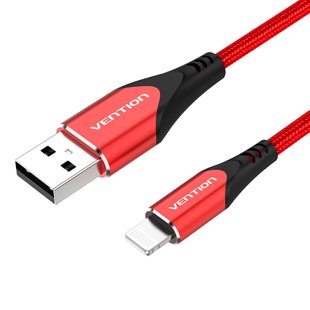 Кабель USB-Lightning Vention TPE Nylon MFi C89 2.4A 480Mbps nickel-plated LABRF фото