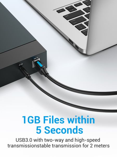 Кабель USB-Type-B 3.0 Vention PVC 5Gbps COOBH фото