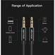 Кабель Audio Aux 3.5мм-3.5мм Vention F/F Fabric Braided gold-plated, 3m