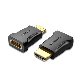 Адаптер HDMI-HDMI Vention F/M Straight 90 4K 60Hz gold-plated Black (AIMBO) AIMBO фото