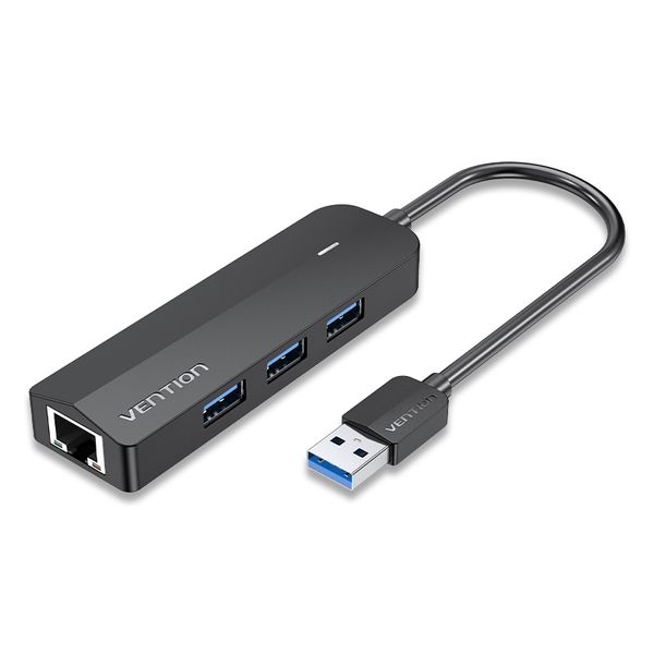 USB HUB Vention USB-MicroUSB-RJ45 3USB 3.0 Ethernet Adapter 5Gbps CHNBB фото