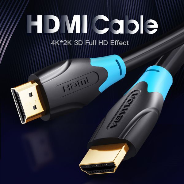 Кабель HDMI-HDMI v.1.4 Vention 4K 30Hz 10.2Gbps gold-plated AACBJ фото