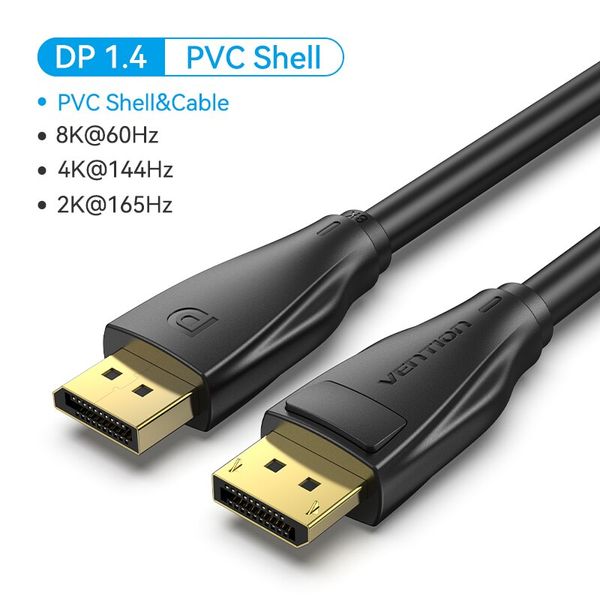 Кабель DisplayPort-DisplayPort v1.4 Vention PVC Shell 8K 60Hz 4K 144Hz 2K 165Hz 32.4Gbps HCDBG фото