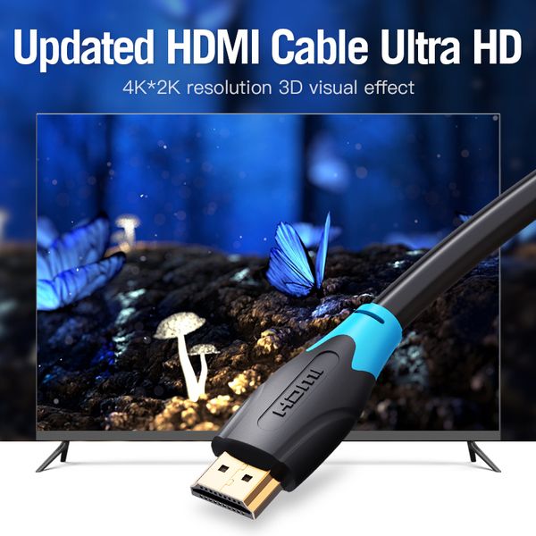 Кабель HDMI-HDMI v.1.4 Vention 4K 30Hz 10.2Gbps gold-plated AACBJ фото