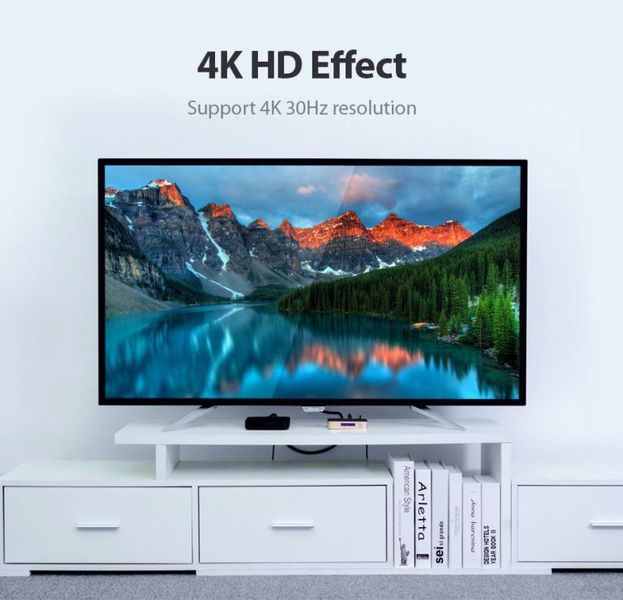 Спліттер Video 2 In 1 HDMI-HDMI v.1.4 Vention F/4xF 4k 30Hz gold-plated ACBG0 фото