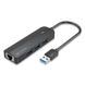 USB HUB Vention USB-MicroUSB-RJ45 3USB 3.0 Ethernet Adapter 5Gbps, 0.15m