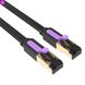 Патч-корд RJ45-RJ45 Vention LAN CAT7 SSTP 10Gbps 600MHz Copper PVC Flat 5m Black (ICDBJ), 5m