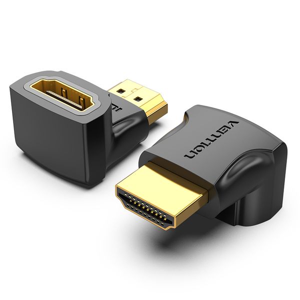 Адаптер HDMI-HDMI Vention F/M UP 90 F/M 4K 60Hz gold-plated Black (AIOBO) AIOBO фото