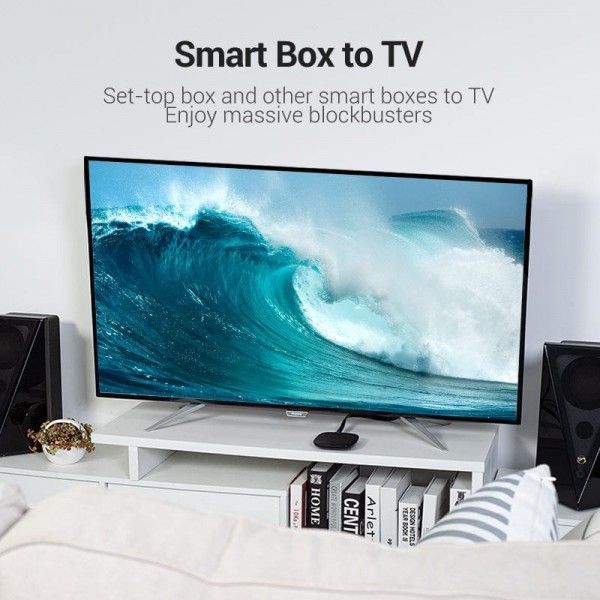 Кабель HDMI-HDMI v.2.0 Vention 4K 60Hz 18Gbps 30AWG PVC Flat Design AAKBG фото
