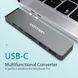 USB HUB 7 в 1 Vention Aluminum Type-C-HDMI 2USB 3.1 Card Reader