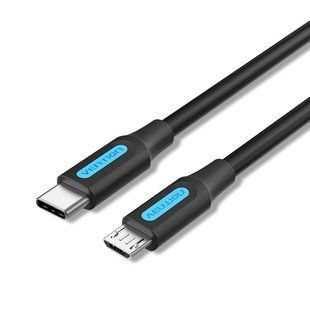 Кабель Type-C-MicroUSB Vention TPE Round 2A 480Mbps COVBH фото