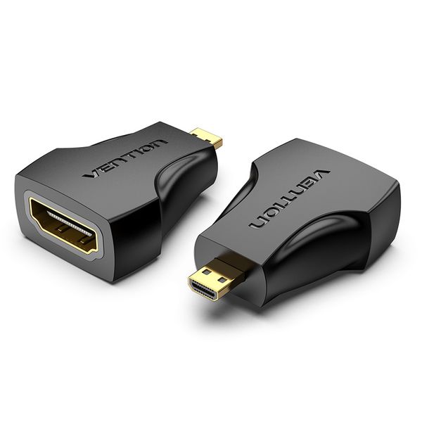 Адаптер HDMI-microHDMI Vention F/M 1080P 60Hz Upgraded gold-plated Black (AITBO) AITBO фото