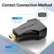 Адаптер HDMI-microHDMI Vention F/M 1080P 60Hz Upgraded gold-plated Black (AITBO), Чорний