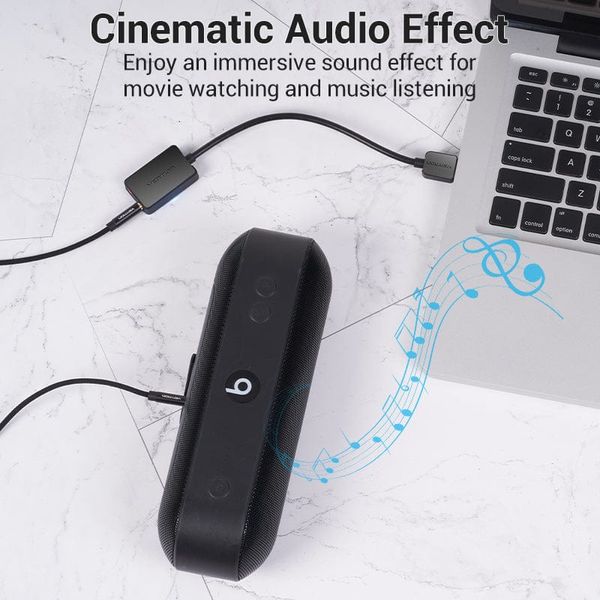 Звуковая карта USB Vention Audio Earphone Microphone Black (CDYB0) CDYB0 фото