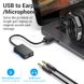 Звукова карта USB Vention Audio Earphone Microphone Black (CDYB0)