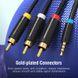 Кабель Audio 3.5мм-3RCA Vention F/F 24К gold-plated PVC Shell, 1.5m