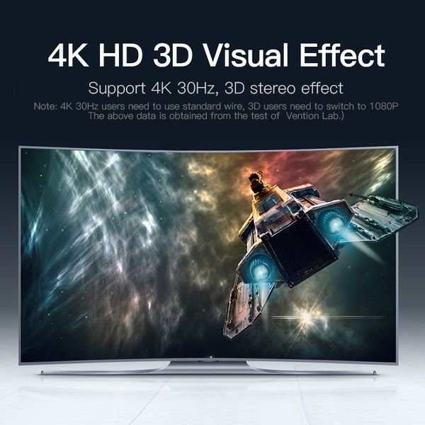 Спліттер Video 5 In 1 HDMI-HDMI v.1.4 Vention F/5xF 4k 30Hz gold-plated /Gold ACDG0 фото