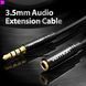 Подовжувач Audio Aux 3.5мм-3.5мм Vention mic Cotton F/M gold-plated, 2m