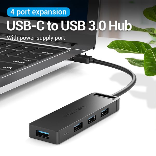 USB HUB Vention 4 в 1 Type-C-USB-MicroUSB 4USB 3.0 5Gbps TGKBB фото