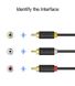 Кабель Audio 3RCA-3RCA F/F Vention 24К gold-plated 26 AWG, 1m