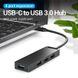 USB HUB Vention 4 в 1 Type-C-USB-MicroUSB 4USB 3.0 5Gbps, 0.15m