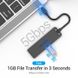 USB HUB Vention 4 в 1 Type-C-USB-MicroUSB 4USB 3.0 5Gbps, 0.15m