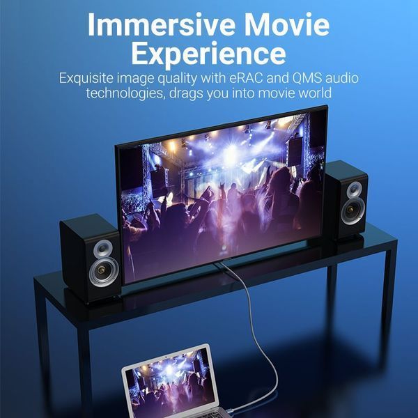 Кабель Vention HDMI-HDMI V2.1 (M/M) Cotton Braided 8K 60Hz 4K 120Hz 48Gbps Silver  ALCIH фото