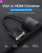 Адаптер HDMI-VGA Vention 0.2m зі звуком та живленням Black (ACNBB), 0.2m, Чорний