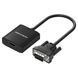 Адаптер HDMI-VGA Vention 0.2m со звуком и питанием Plug and play Black (ACEB0), 0.2m, Черный