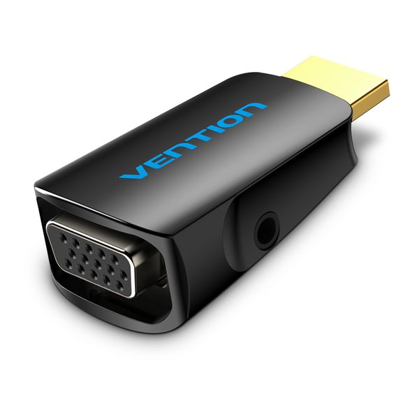 Адаптер HDMI-VGA-3.5мм v.1.4 Vention 1080P 60Hz gold-nickel-plated Black (AIDB0) AIDB0 фото