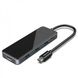 USB HUB Vention 5 в 1 Type-C-HDMI-USB-PD 4USB 3.0 100W 4K 60Hz 5Gbps, 0.15m