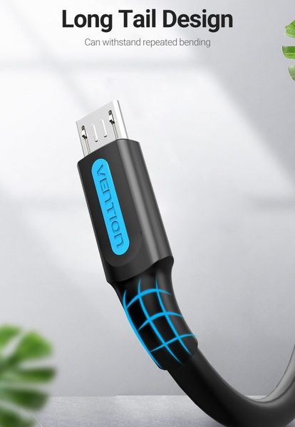 Кабель USB-MicroUSB Vention PVC 3A 480Mbps nickel-plated COLBC фото