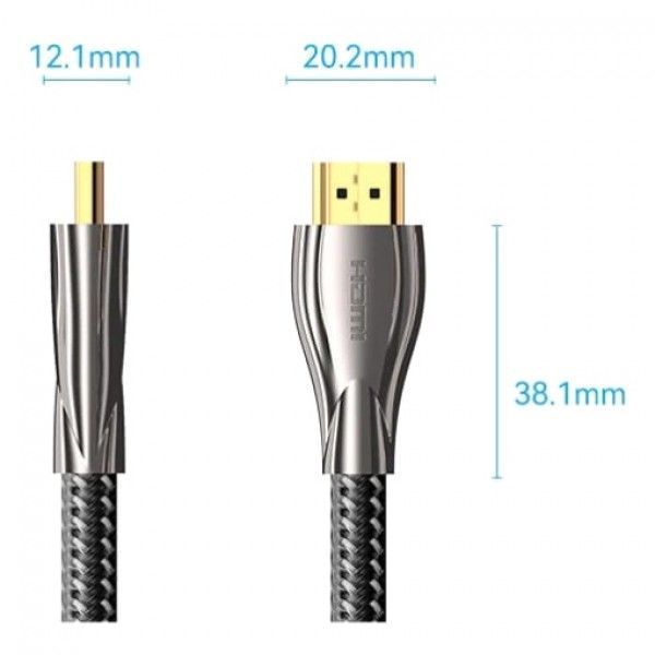Кабель HDMI M - M, 3.0 м, V2.0, 4K 60Гц, обплетення, Zinc Alloy Type ALMBD фото