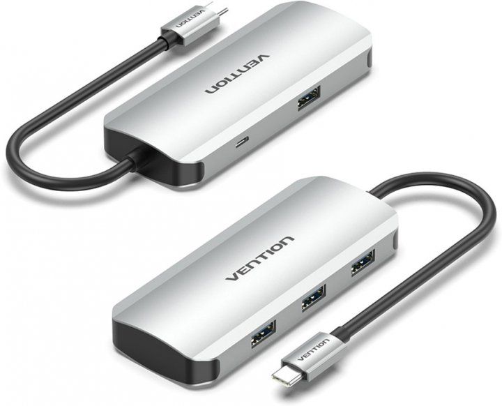 USB HUB 5 в 1 Vention Type-C-USB-MicroUSB 4USB 3.0 2A 5Gbps TNAHB фото