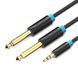 Кабель Audio 6.35мм-3.5мм Vention 2хF/F PVC Shell gold-plated, 1.5m