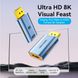 Адаптер DisplayPort-HDMI DP 1.4 HDMI 2.1 Vention M/F Aluminum Alloy 8K 60Hz 4K 120Hz 2K 144Hz 48Gbps Blue (HFMH0)