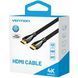 Кабель HDMI M - M, 3.0 м, V2.0, 4K 60Гц, обплетення, Zinc Alloy Type, 0.5m