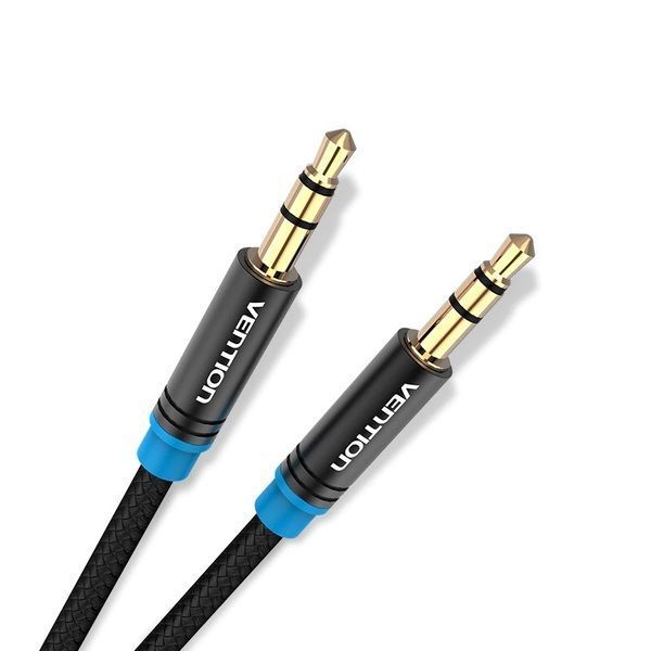 Кабель Audio Aux 3.5мм-3.5мм M/M Vention gold-plated P350AC100-B-M фото