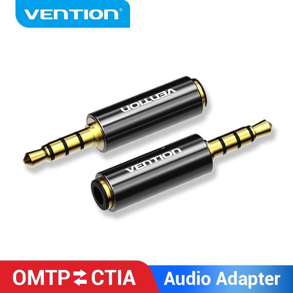 Адаптер Audio 3.5мм-3.5мм Vention M/F CTIA-OMTP gold-plated VAB-S06 фото