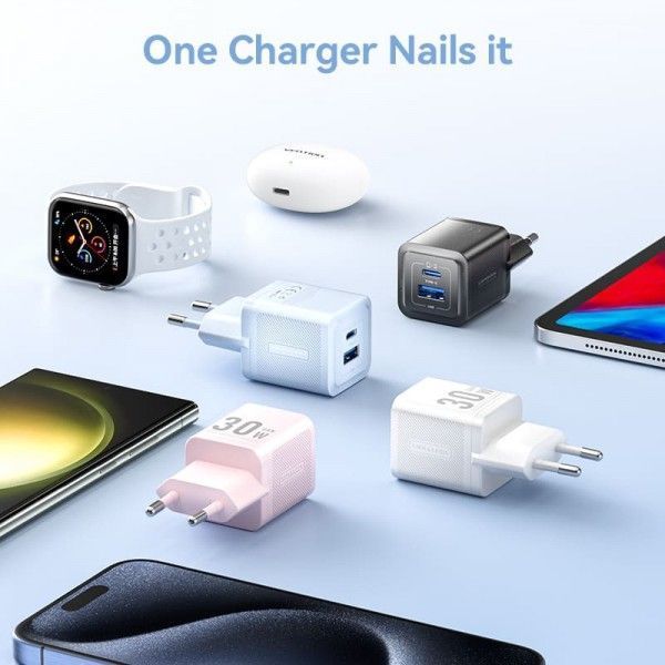 Зарядний пристрій Vention 2xUSB 30W (USB-A/USB-C) + USB-C cable М-М TZ-FEQB0-EU-01 фото