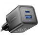 Зарядний пристрій Vention 2xUSB 30W (USB-A/USB-C) + USB-C cable М-М, Чорний