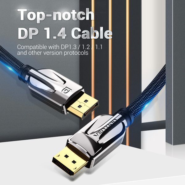 Кабель DisplayPort-DisplayPort v1.4 Vention 8K 60Hz 4K 144Hz 2K 165Hz 48Gbps HCABH фото