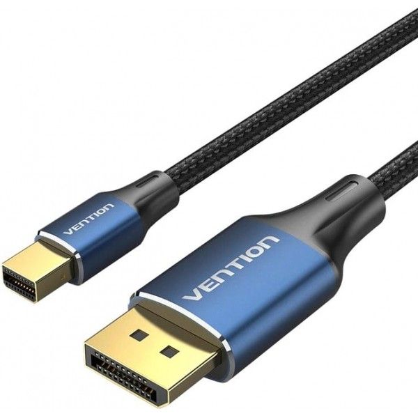 Кабель miniDisplayPort-DisplayPort 1.4 Vention 8K 60Hz 4K 144Hz 2K 165Hz 1080P 240Hz 2m Cotton Braided Aluminum Alloy Blue (HCFLH) HCFLG фото