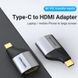 Адаптер Type-C-HDMI v.2.0 Vention 4K 60Hz gold-plated Black (TCAH0), Черный