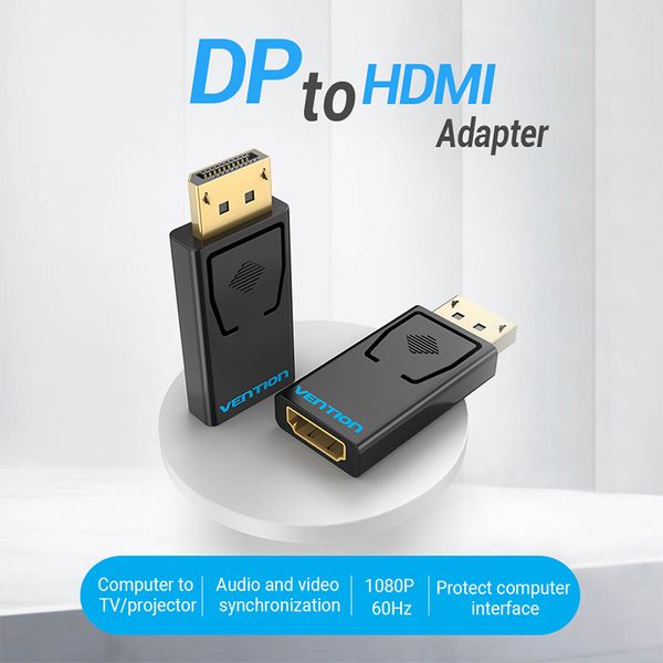 Адаптер DisplayPort-HDMI Vention F/M 4K 30Hz Upgraded gold-plated Black (HBKB0-A) HBKB0-A фото